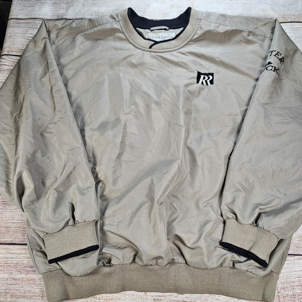 Cutter & Buck Climaguard Pullover Windbreaker Lightweight Golfing Med Tan "RR"